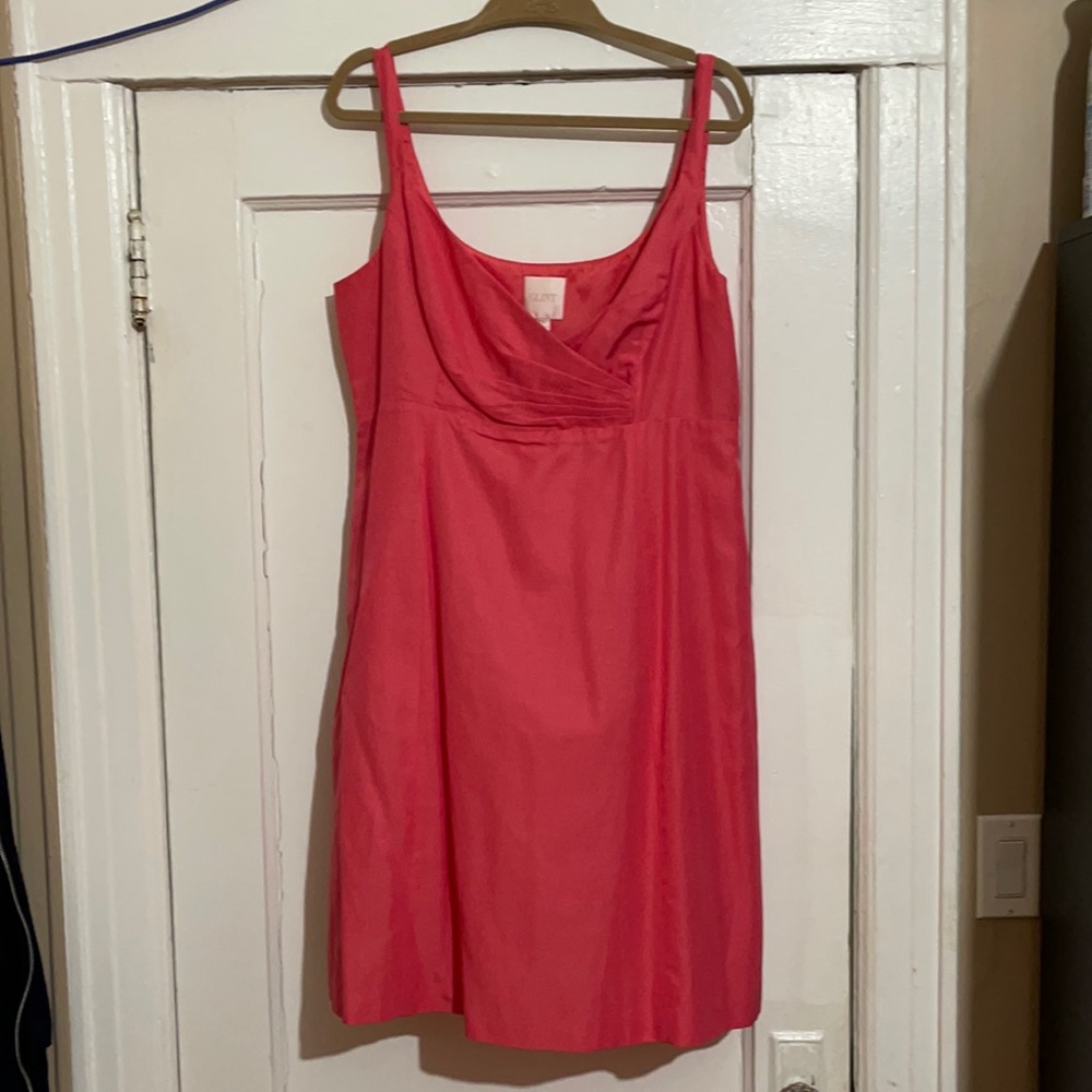 Glint faux overlap dress side zipped